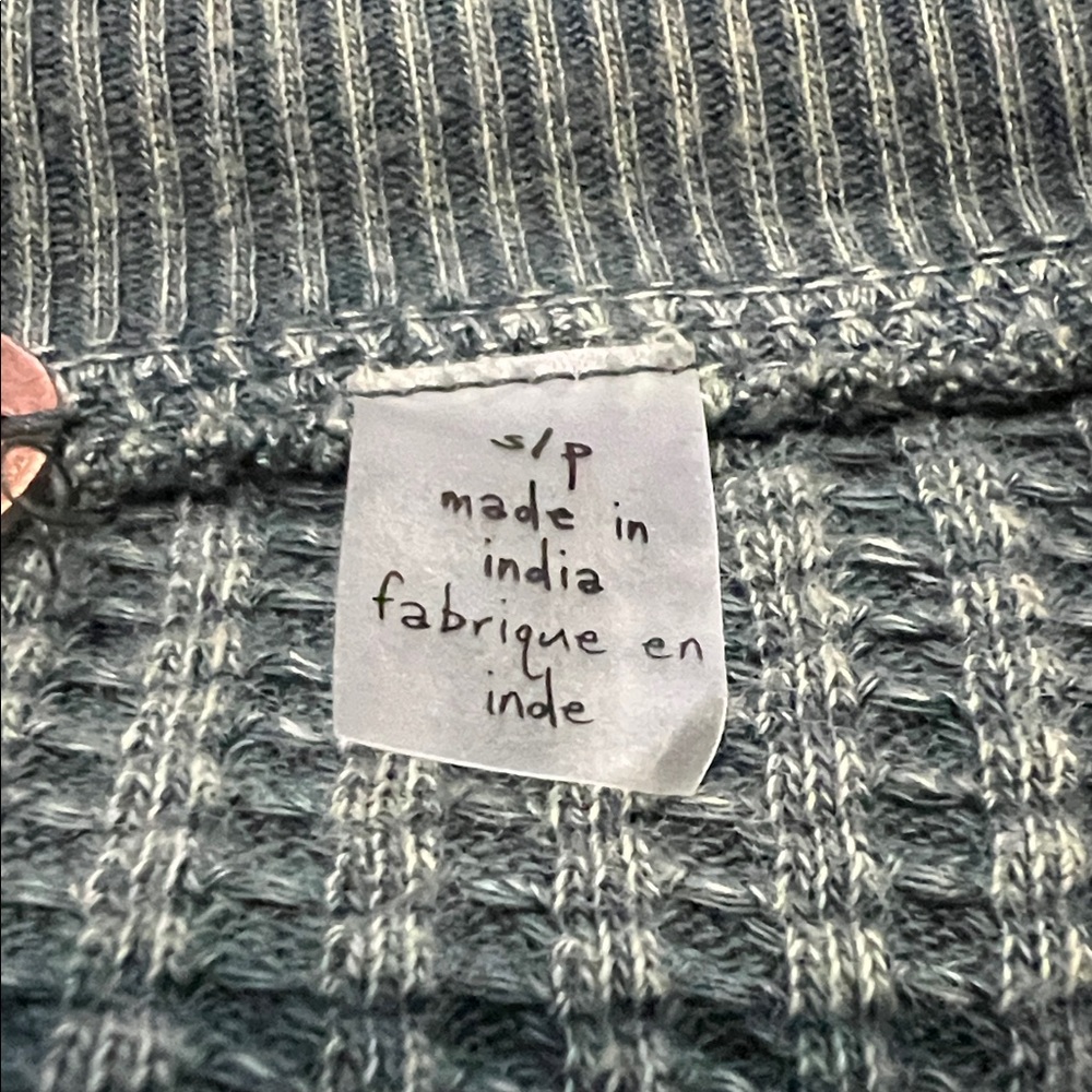 FP ONE Free people Lupo Bomber Cardi - Nevergreen sweater jacket knit Coachella - Picture 13 of 13